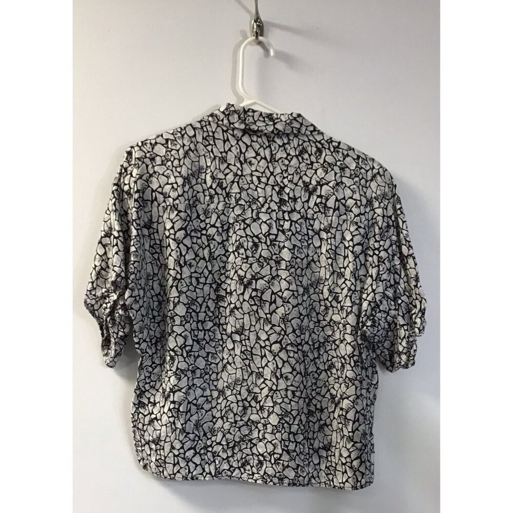 Vintage/Retro Stoplight of California Crop Shirt Size Medium Black Blouse Top 🤍 - Picture 3 of 5